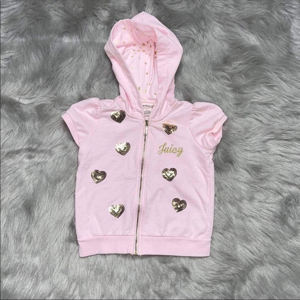 3T Juicy couture short sleeve hooded sweatshirt
